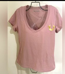 True Religion, V-Neck Cotton Shirt, Size Medium