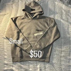 Essentials dark oatmeal hoodie and sweatpants