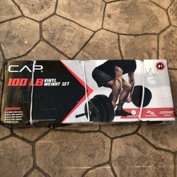 CAP 100 Lb Vinyl Weight Set