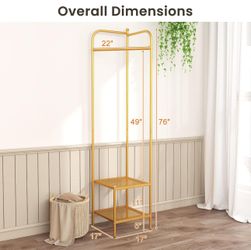 Corner Gold Clothing Rack