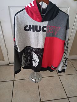 Chucky Child's Play Hoodie Sweatshirt Size Large  Block Good Guy Horror Movie