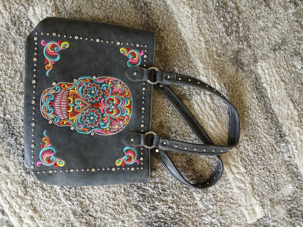 Skull Leather Purse