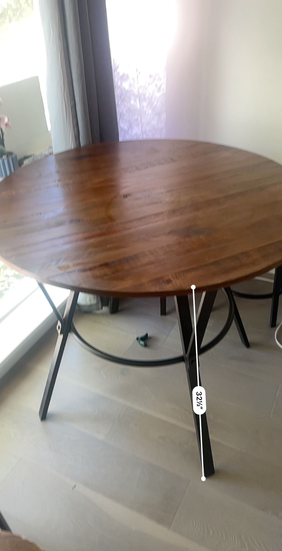 Antique Table With Matching Barstools