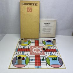 Vintage Parcheesi Board Game Selchow & Righter Popular Edition COMPLETE 1975