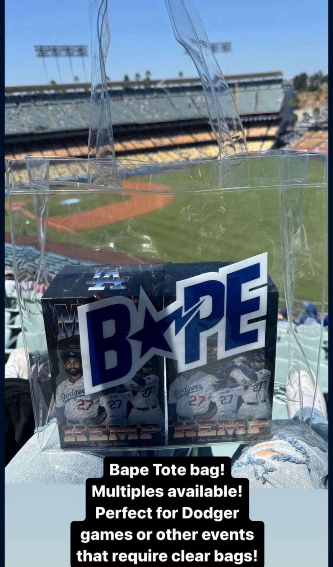 Bape Plastic Tote Bag Clear