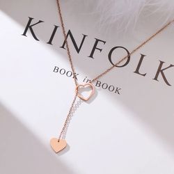 Heart Necklace Charm Pendant No Rust No Fade