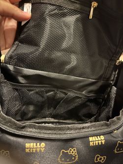 Hello Kitty Black and Gold makeup bag