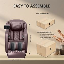 The perfect Gift for Relaxation & Health! Zero Gravity Massage Chair with Hip Heating, Foot Massage & Full Airbag Coverage – Perfect for Home or Offic