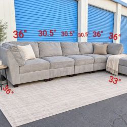 Thomasville 6 Piece Modular Sectional Couch Sofa