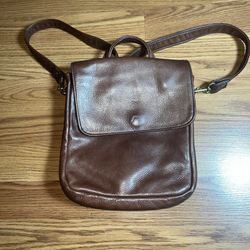  Vintage Leather Backpack 