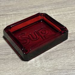 Supreme Debossed Ashtray Red Or Clear