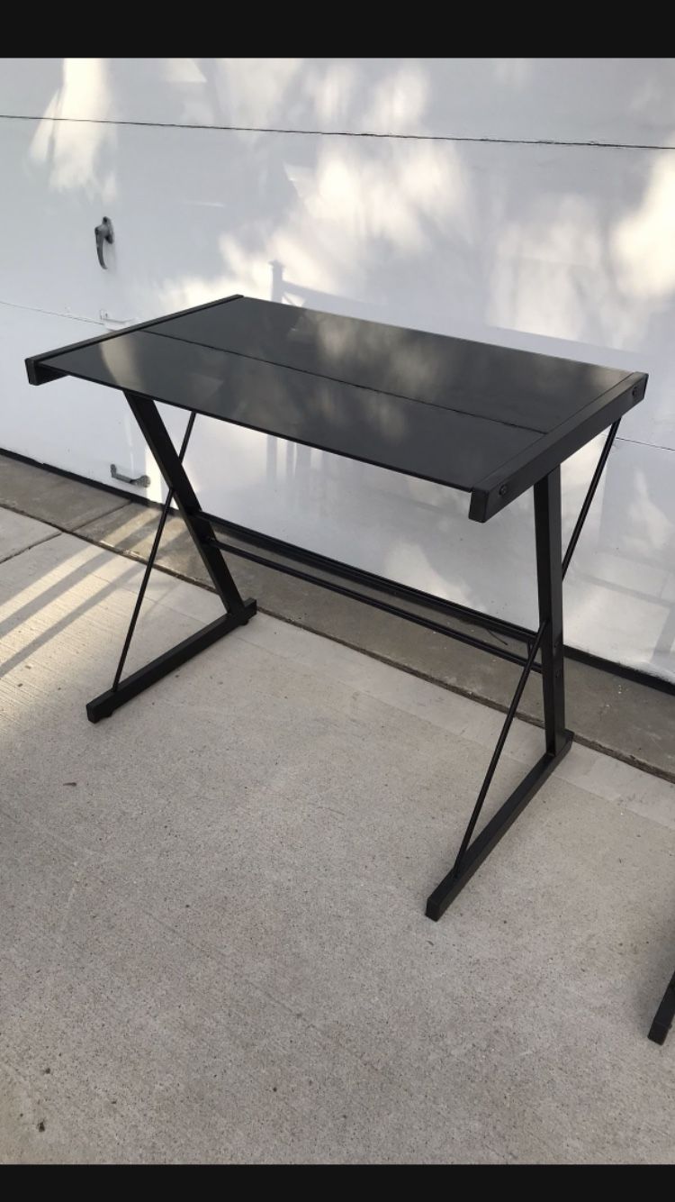 Smokey Glass Compact Modern Desk