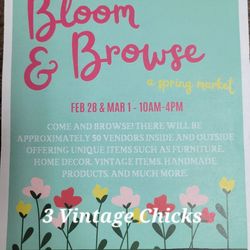 SPRING MARKET  Vintage antiques and home decor sale!! 3 Vintage Chicks