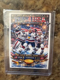 2026 Winter Olympics Team USA Hockey Gold Medal Card
