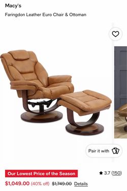 Charming Mid Century Styling Leather Euro Chair!!!