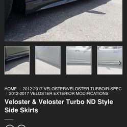 Veloster & Veloster Turbo ND Style Side Skirts
