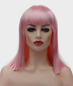 Halloween Costume Pink Wig