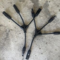 Solar Cable Connectors Y Branch Parallel One Pair.