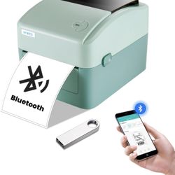 vretti Bluetooth Thermal Shipping Label Printer Wireless 4x6 Label Printer, 420B Compatible with Ebay, Amazon, Shopify, Etsy, USPS，Android, iPhone