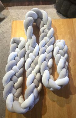 Large 11-Foot Braided Plush Knot Cushion – Home Decor / Body Pillow