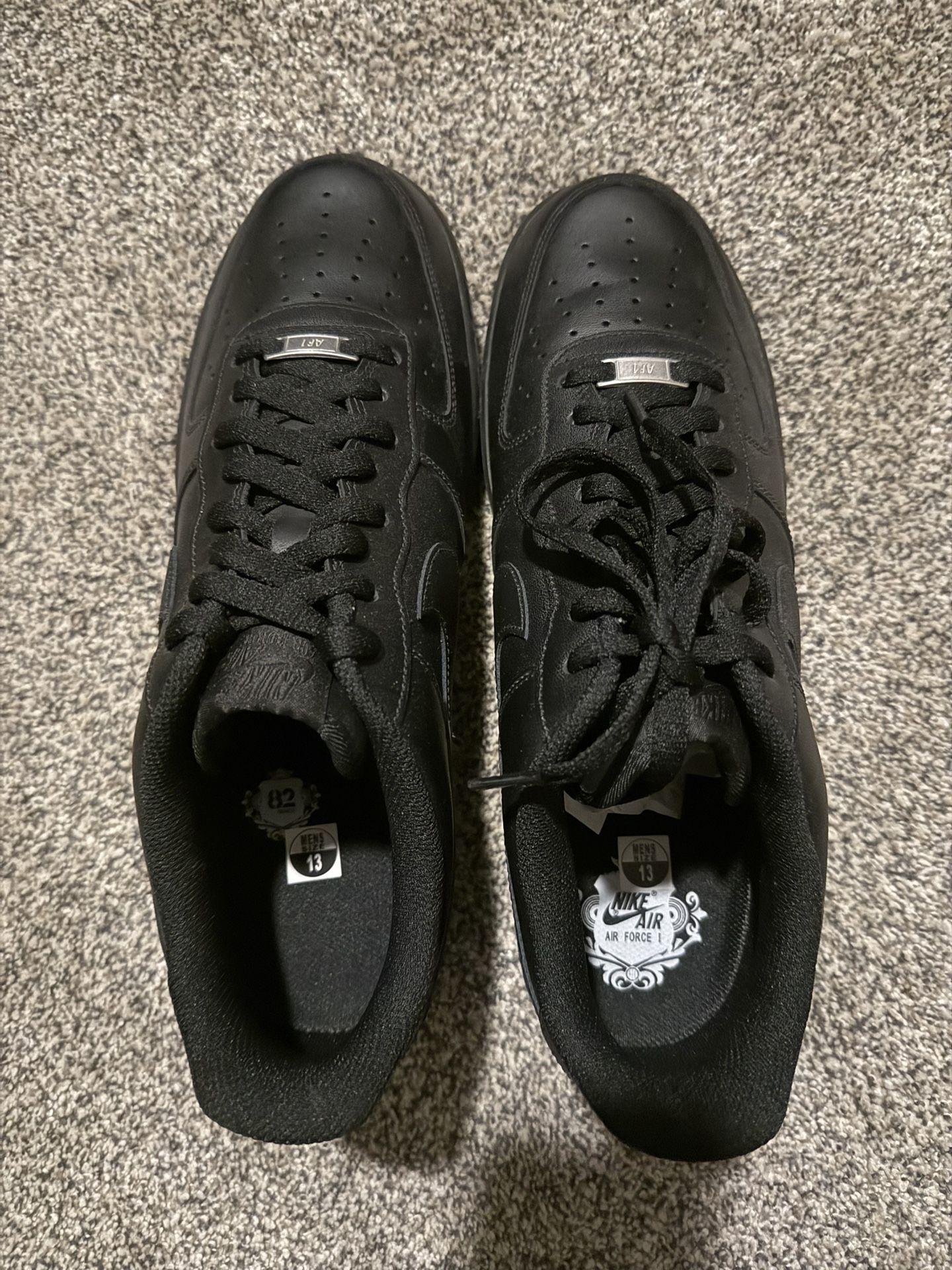Size 13 Black Air Force Ones Never Worn