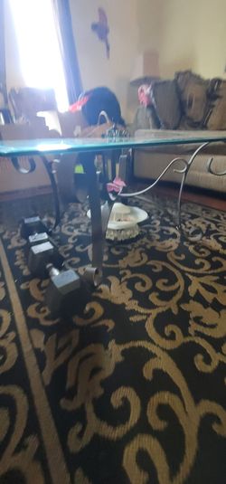 Living room glass table set of 3