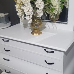 Gorgeous Vintage Chippendale Bombay Dresser, With Beaded Mirror, Solid Wood, Perfect Condition 