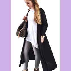 NEW LuLaRoe Long Black Open Front Cardigan