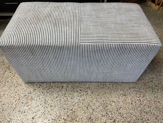 37.5” W Stripped Foot Ottoman Bench