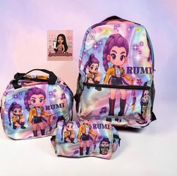 Kpop demon hunters backpack set