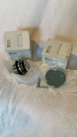 Tub Push Drain And Overflow Plate With Screws
