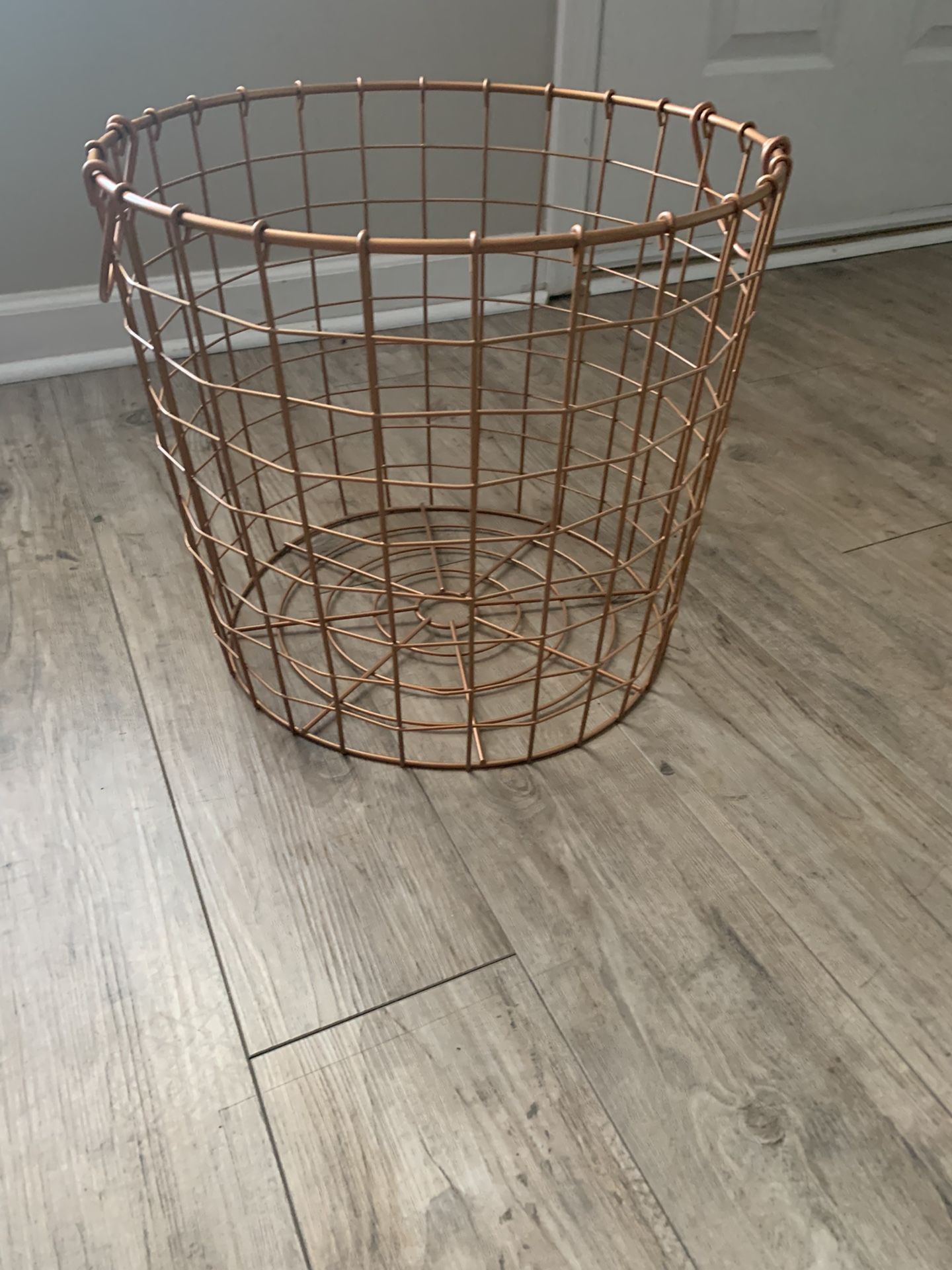 Rose Gold Metal Basket