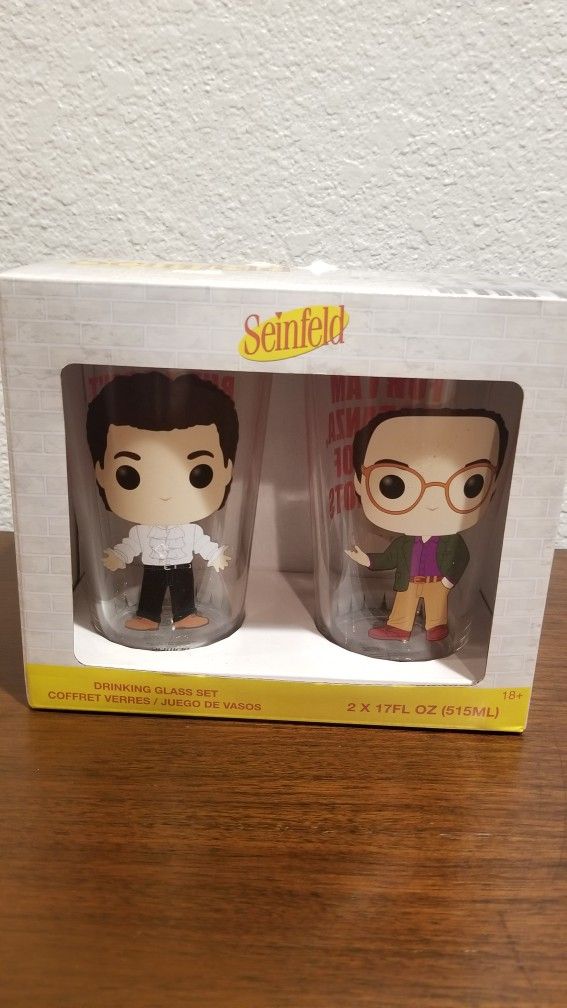 Seinfeld Drinking Glass Set 2x 17oz