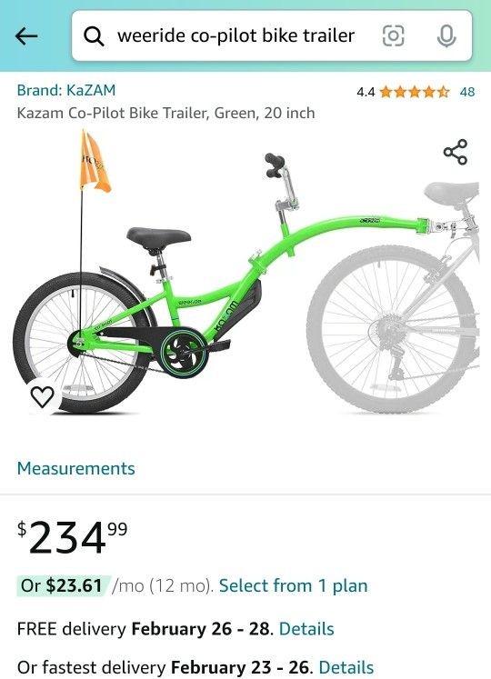 Kazam Bike Copilot Trailer Kids Weeride Co Pilot Green Bike Trailer