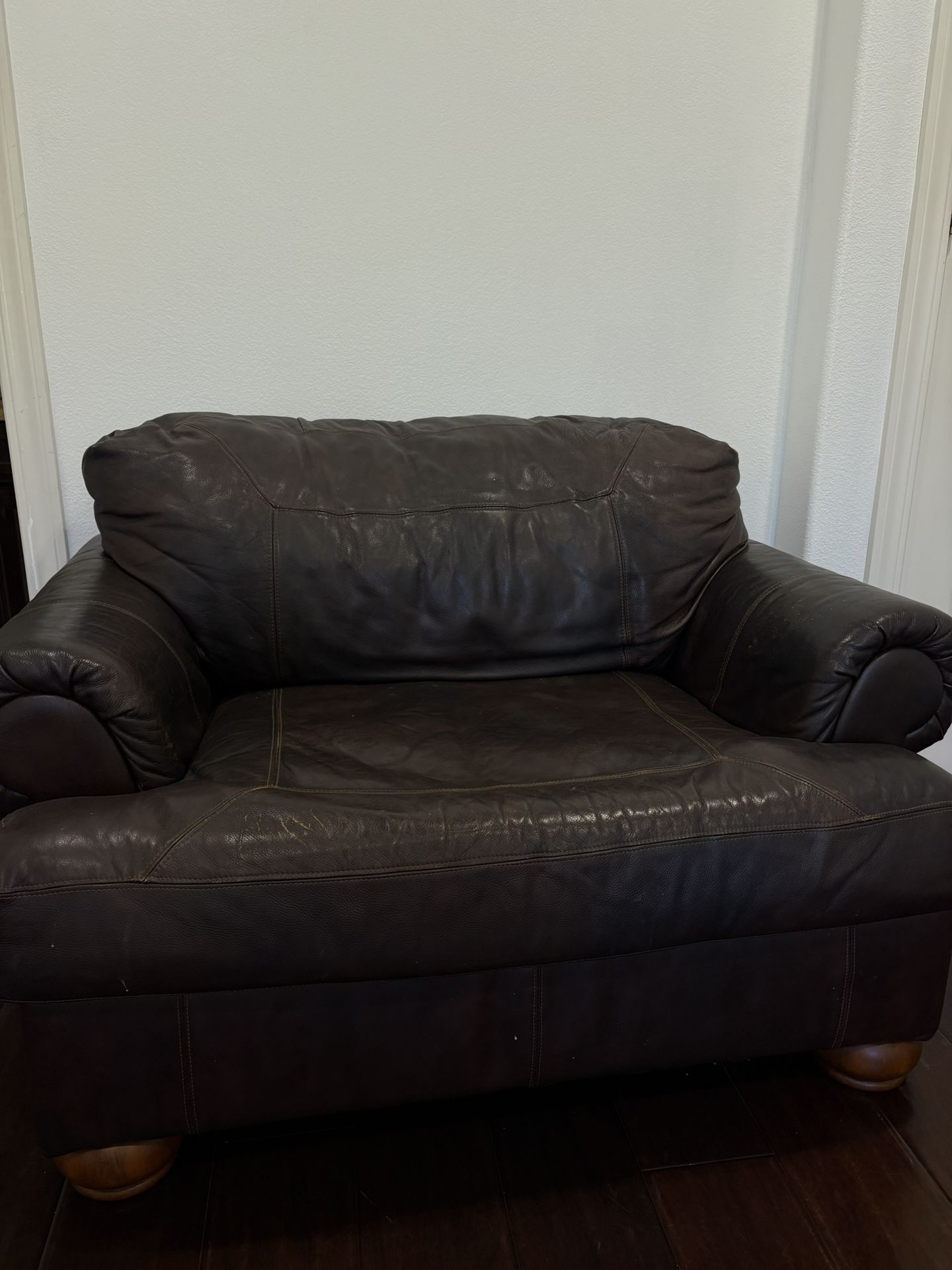 Brown Authentic Leather Sofa