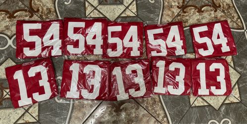 New men’s 49ers red jerseys sizes Small-2xl