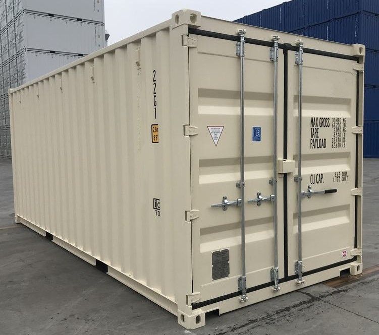 NEW 20ft Beige One Trip Shipping Containers For Sale 