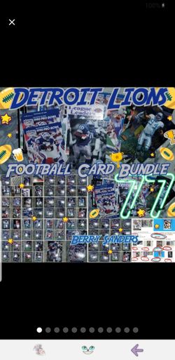 Detroit Lions Football Card Bundle