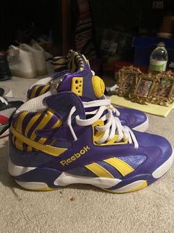 Reebok Pump SHAQ Attack Retro LSU Size 9 VNDS!