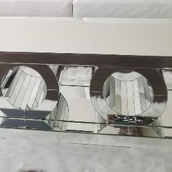 2 Piece Mirrored Coffee & End Table Set