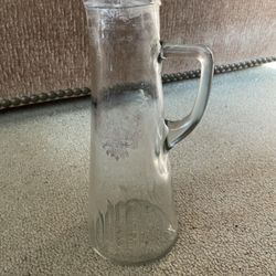 Prohibition Glass Pitcher "Federal Law Forbids Sale Or Re-use Of This Bottle"