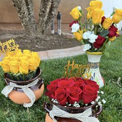 Flower Pots And Heart Boxes Mothers Day Gifts
