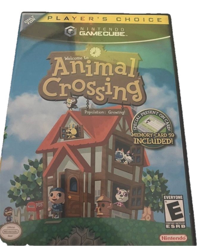 Nintendo GameCube Animal Crossing Case and Manual Player's Choice