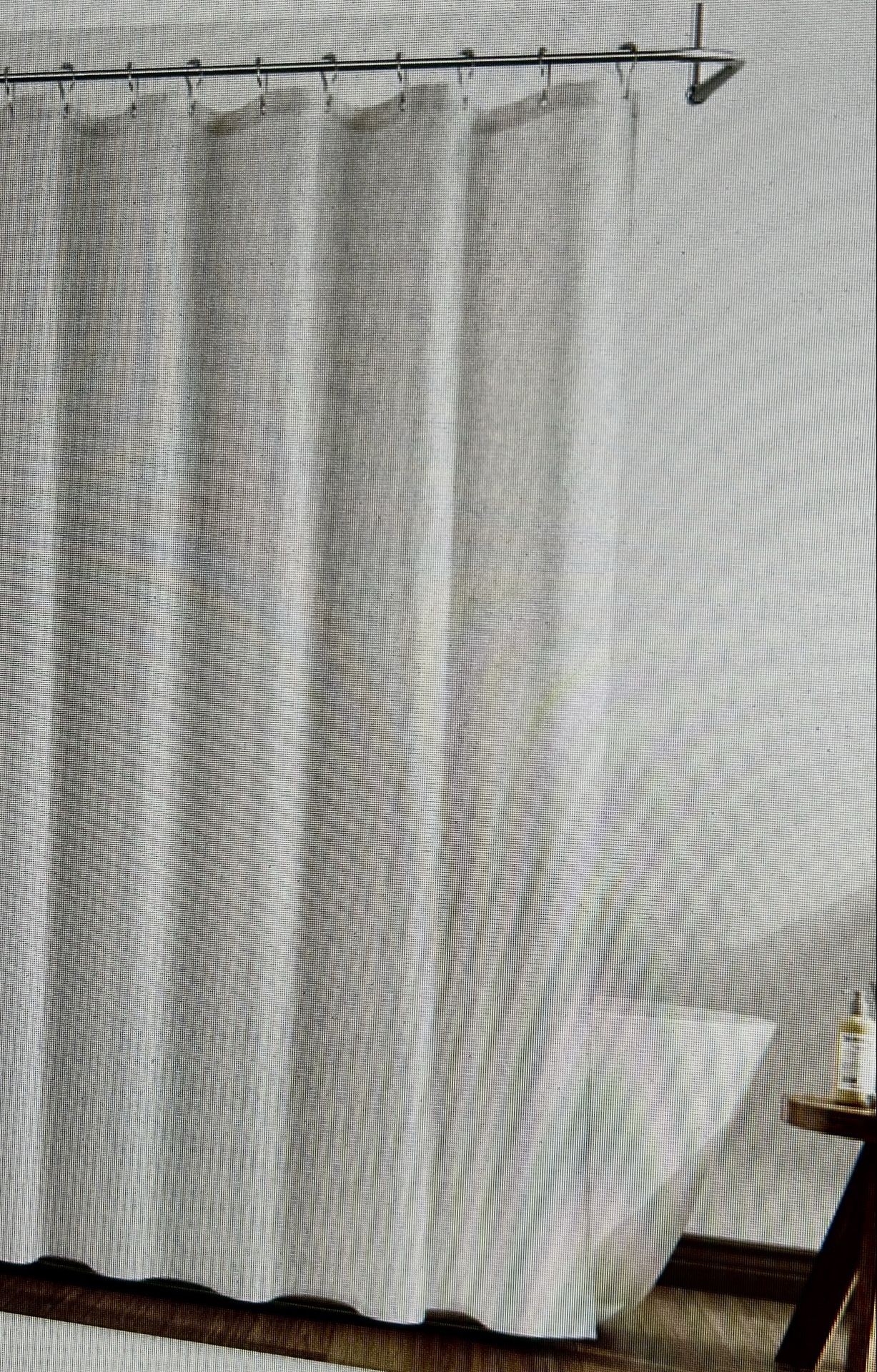 Natural Linen Shower Curtain 72x78