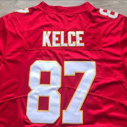 Travis Kelce Jersey #87 Kansas City Chiefs Red Jersey - Size Medium 