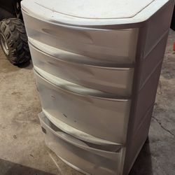 Clear Plastic 4 Drawer