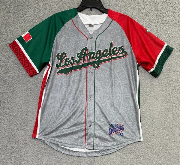 LA Dodgers Viva Los Dodgers SGA Mexico Heritage Jersey Med.