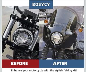 Motorcycle Fairing Windshield Kit For 2006-2017 Dyna Street Bob Super Glide FXD FXDC Low Rider Accessories, 48-58mm Forks 11" Smoked Motorbike Wind-Sc