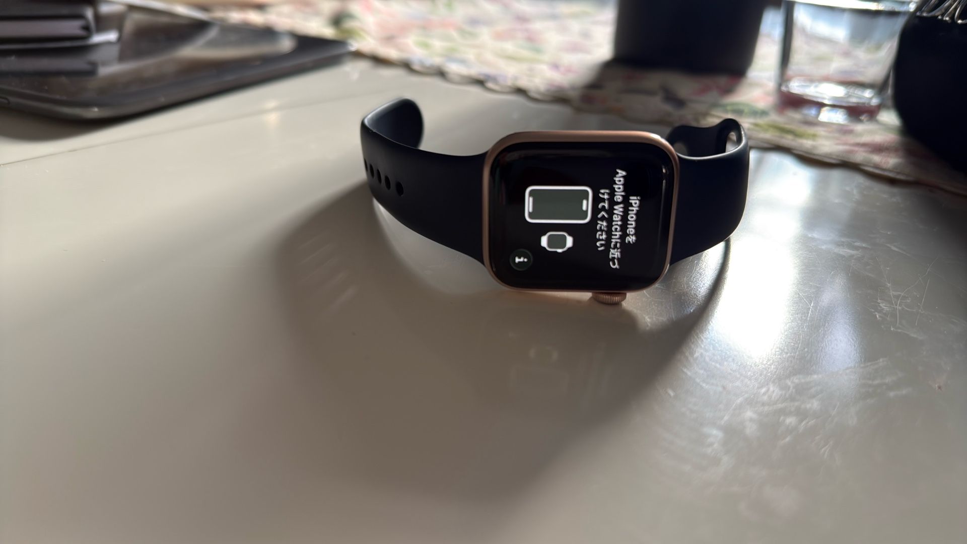Apple Watch Series 6 Rose Gold With Blue Sports Band, 40 mm