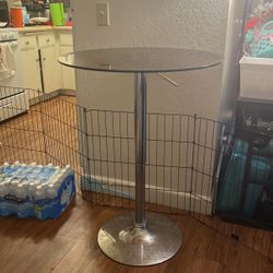 Tall Glass Table